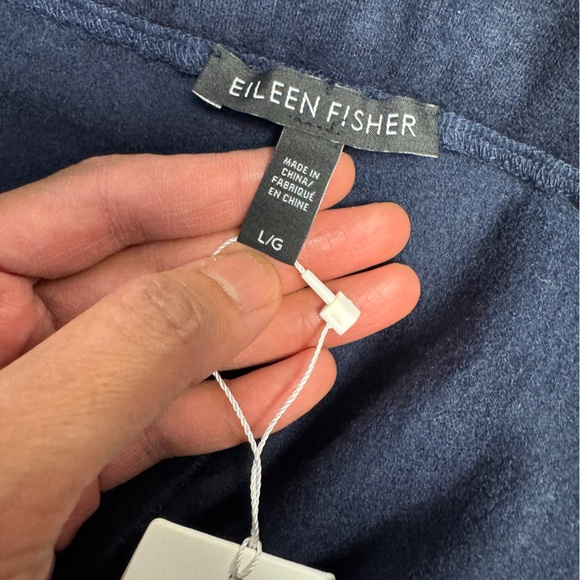 Eileen Fisher Navy Wool Ankle Pants Size L Pull On Stretch Workwear Minimal - Picture 12 of 14